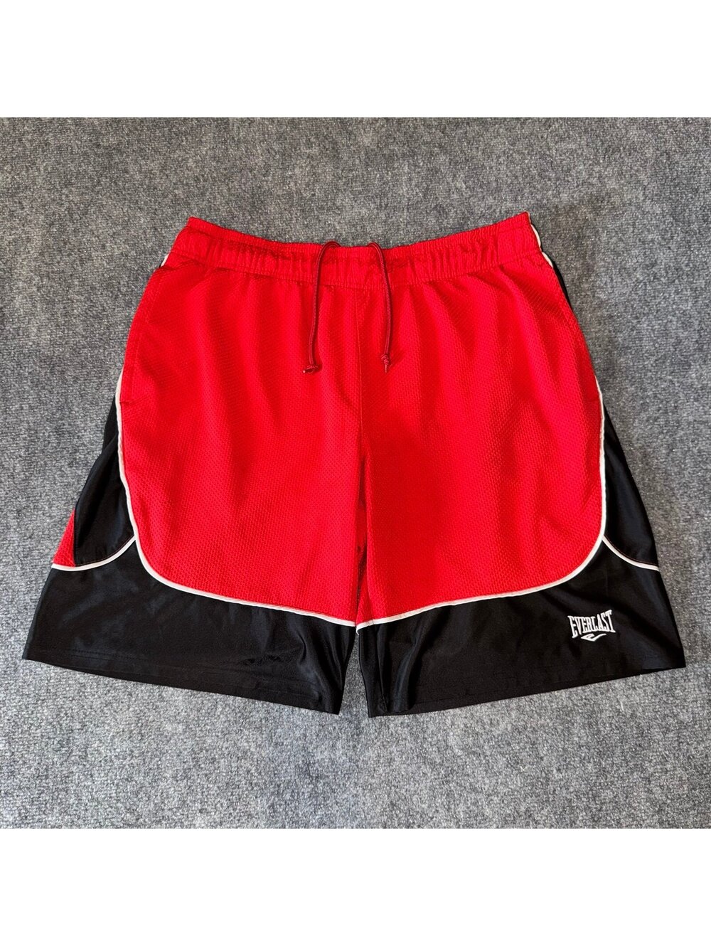 Everlast Baggy Red Dazzle Hoop Shorts Mens XL Vtg y2k 90s Rare